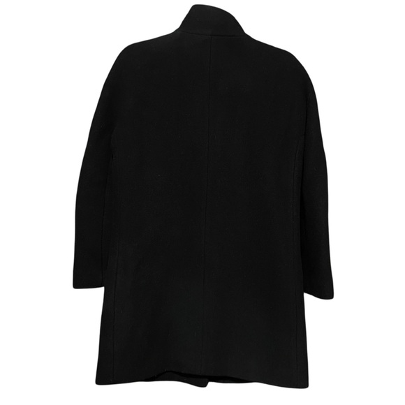 J. Crew Italian Stadium‎ Cloth Black Wool Cocoon Coat Size 4P Classic Fall - Picture 3 of 12